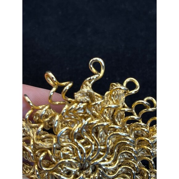 VTG. Hobé Gold-Toned Woven Sunburst Hair Cip Barrette Mid Century Modern RARE - Picture 4 of 8
